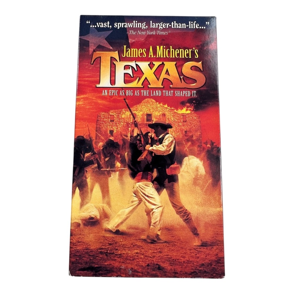 James A Micheners Texas VHS 2‎ Tape Set Republic Pictures